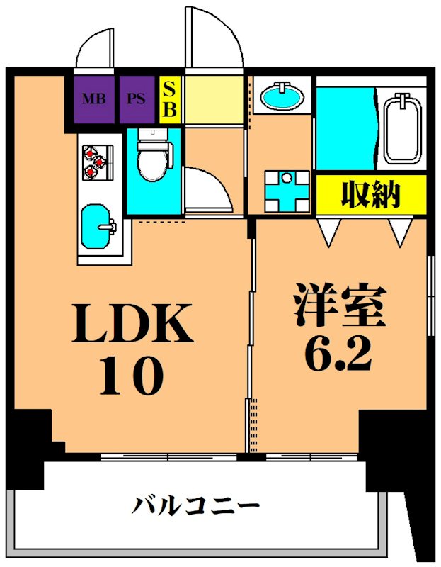 メゾンドアーク南大井 1003号室 間取り