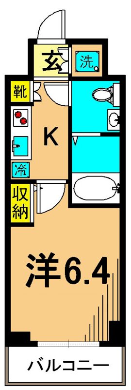 プレール・ドゥーク品川仙台坂 405号室 間取り