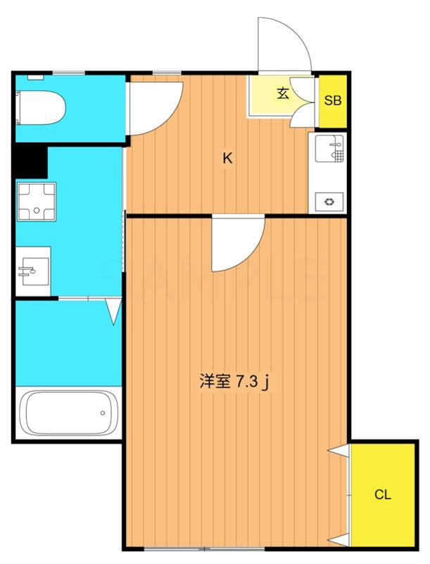 PROGRESS 103号室 間取り