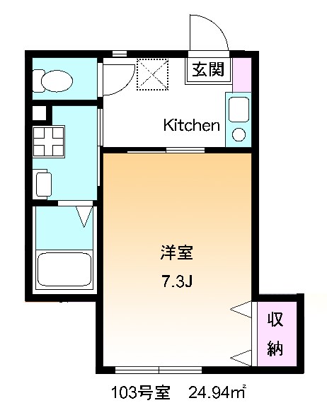 PROGRESS  103号室 間取り