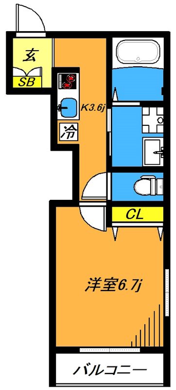 ルナ 302号室 間取り