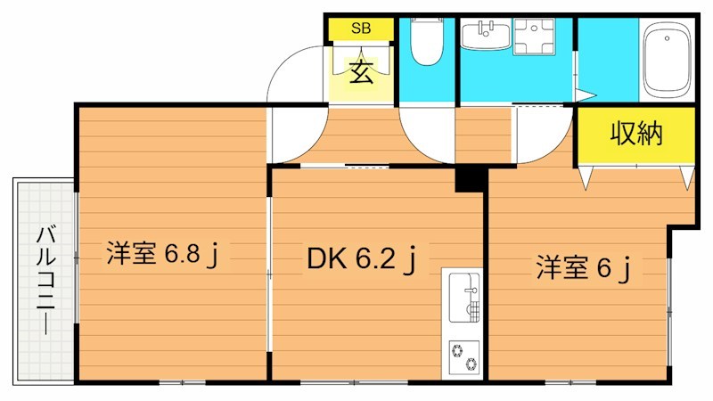スカイコーポ神谷 間取り図