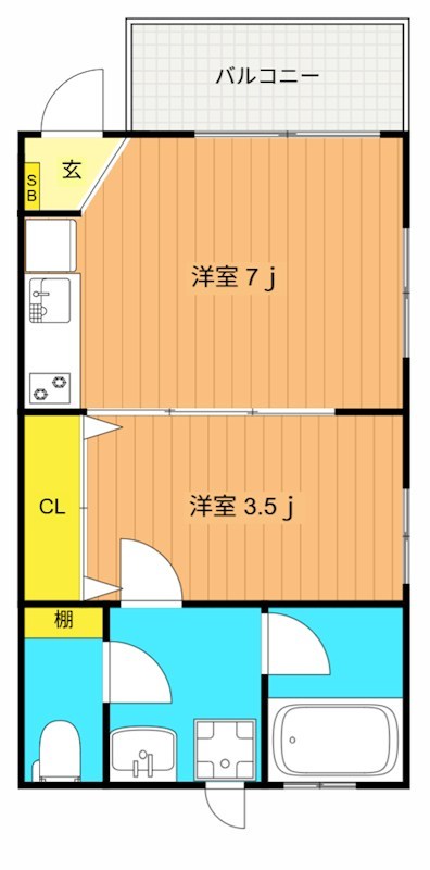 スプレンドーレ武蔵小山 402号室 間取り