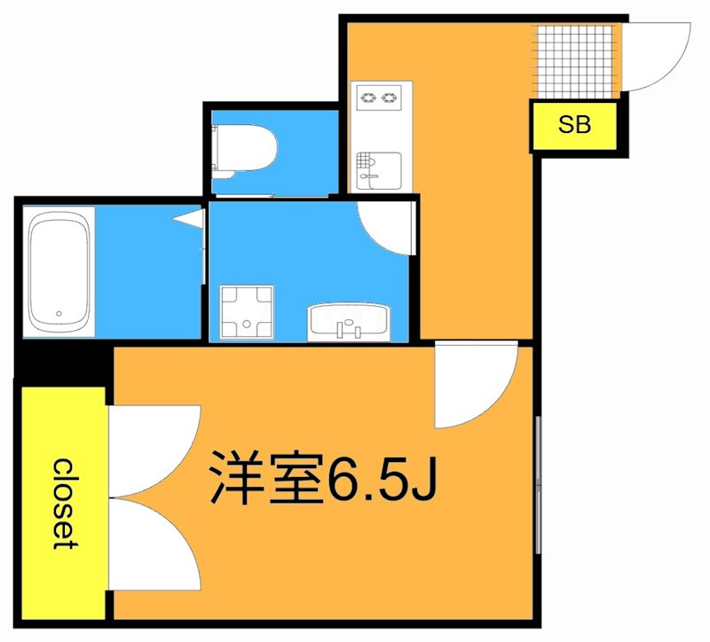 Assortbox 101号室 間取り