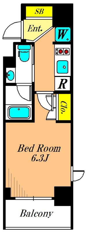 プライマル大森 209号室 間取り