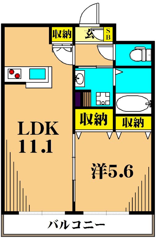 PISO ARCE Shinagawa 105号室 間取り