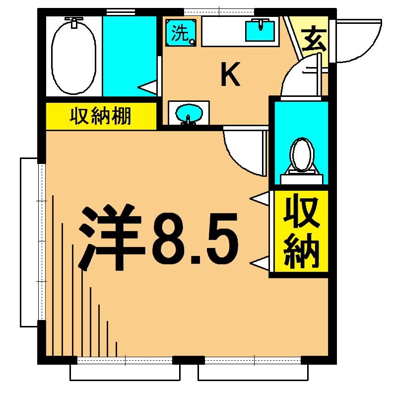 美鈴マンション 205号室 間取り