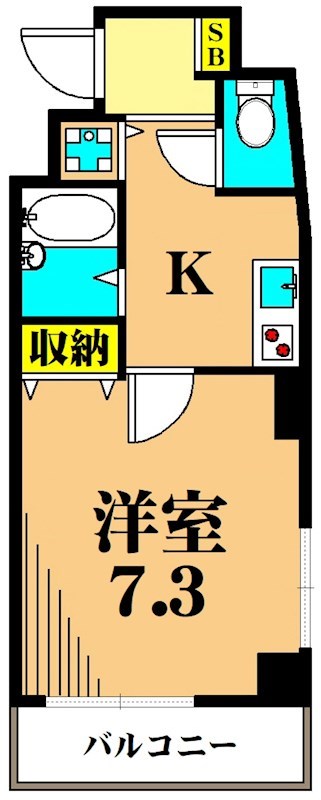 エテルノ大井町  3F号室 間取り