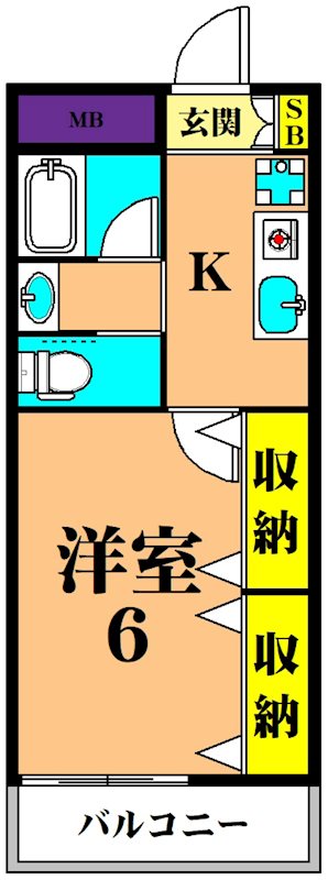 チェリーブラッサム 307号室 間取り