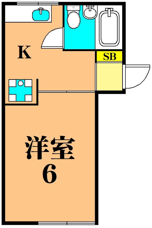 ハイツカワバタ 101号室 間取り