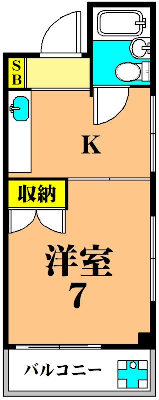 ハイツカワバタ 102号室 間取り
