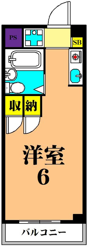 シャルム西大井  302号室 間取り