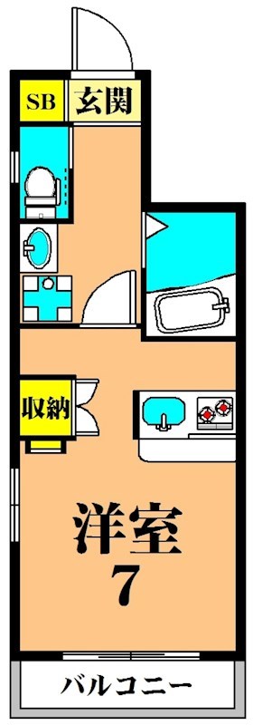 ルネッサ戸越公園  101号室 間取り