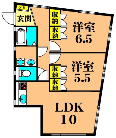 岡ビル 101号室 間取り