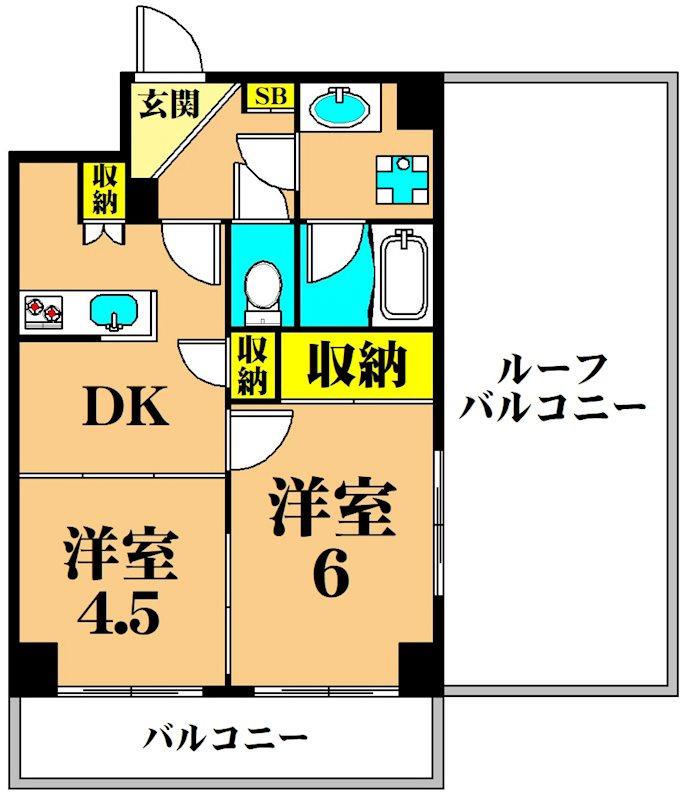 プリマヴェーラ 303号室 間取り