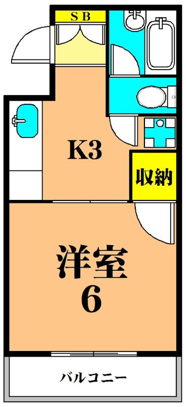 みなともハイツ南品川  207号室 間取り