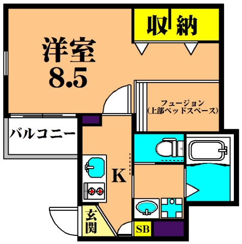 チェリーコーポⅡ 102号室 間取り