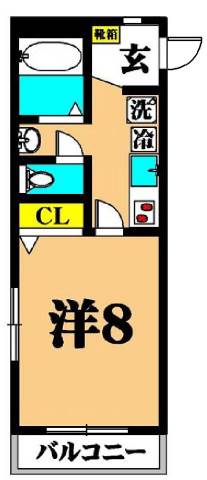 パレクレール  105号室 間取り