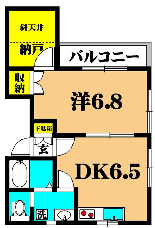 サンライズ大井  301号室 間取り