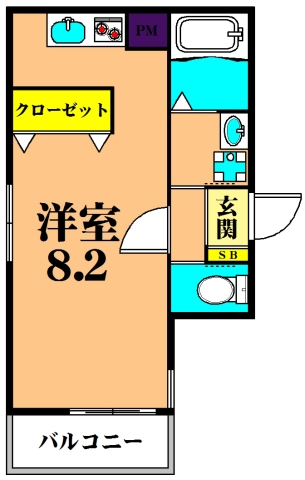 エクセレント 203号室 間取り