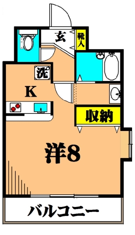 チャペルヒル東大井 401号室 間取り