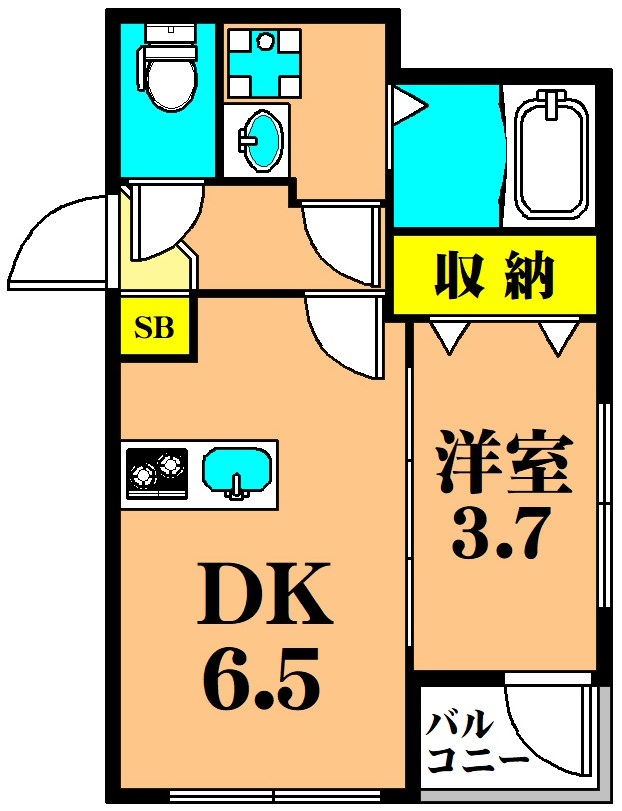 AQUA HOUSE 303号室 間取り