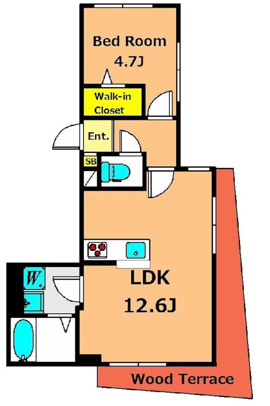デュエル大井町  103号室 間取り