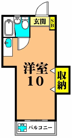 ハイムピーコック 103号室 間取り