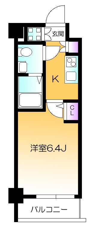 プレールデューク品川仙台坂 405号室 間取り