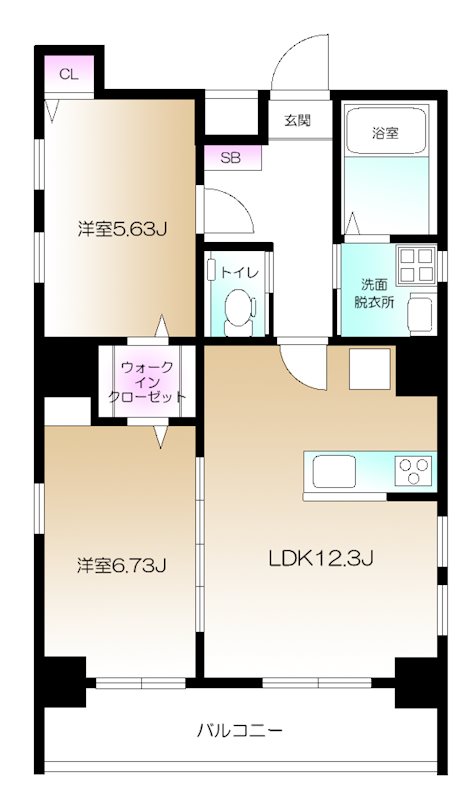 ヴェール南麻布 601号室 間取り