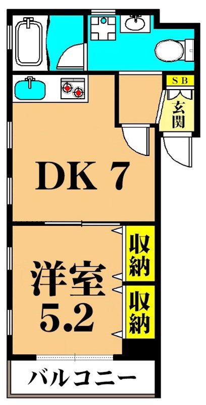 WELL House　東大井 D201号室 間取り