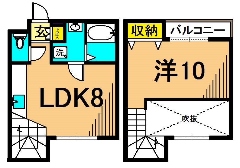 保萬齢 03E2号室 間取り