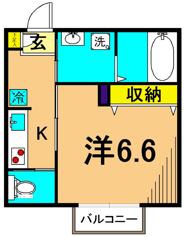エスポワール東大井 205号室 間取り