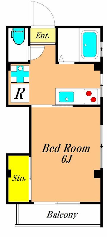 ハイツ山王 101号室 間取り