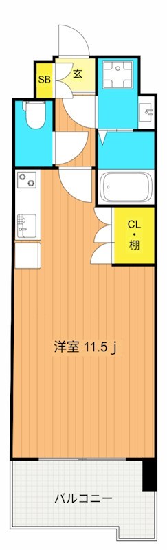 ウインズ洗足池 405号室 間取り