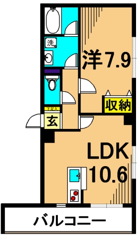 アミーゴ南馬込 310号室 間取り