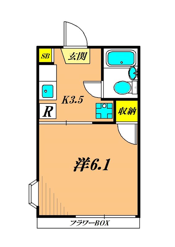 山王スバル 103号室 間取り