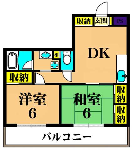 メゾンエスト 402号室 間取り