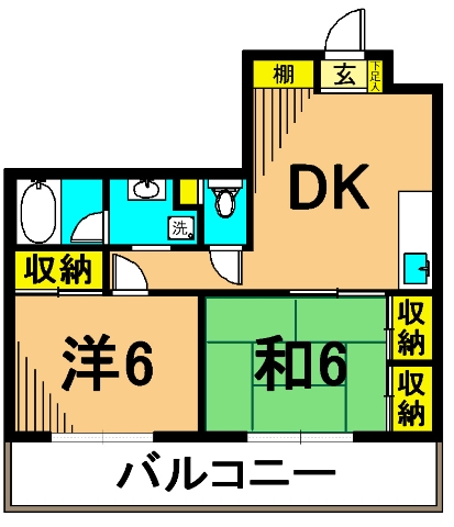 メゾンエスト 402号室 間取り
