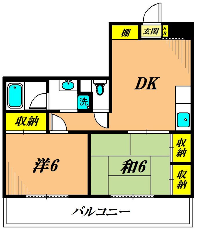 メゾンエスト 402号室 間取り