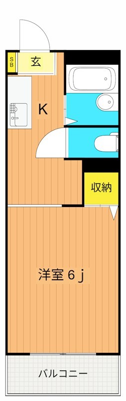 ソレイユ大井 206号室 間取り