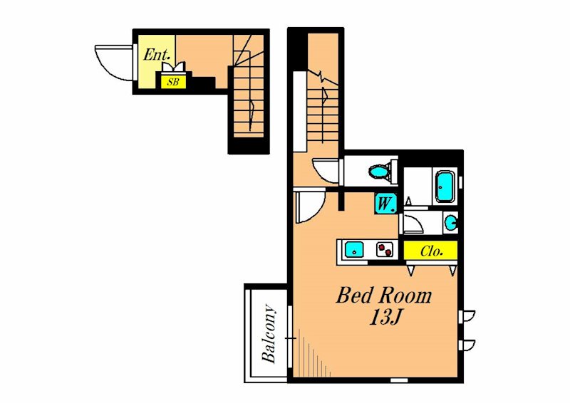 クローバーｆ 202号室 間取り