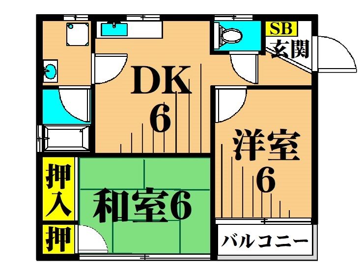 プライムコート 303号室 間取り