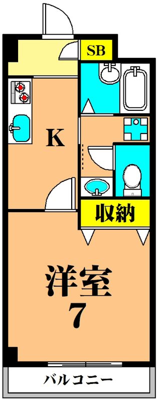 チャペルヒル東大井   207号室 間取り