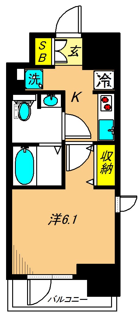レジディア大森Ⅱ 605号室 間取り