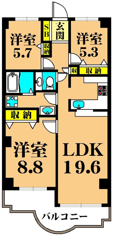 ブロンズストーン宇田川 間取り図