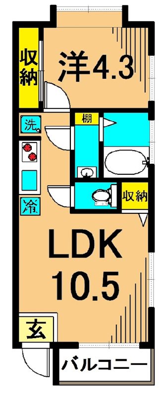 スプレンドーレ武蔵小山 101号室 間取り