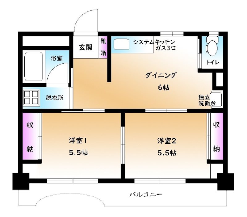 湯本ハイツ 402号室 間取り
