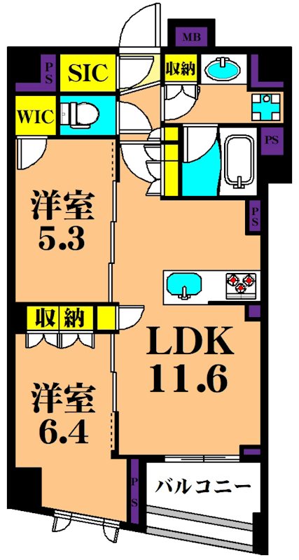 オープンレジデンシア大井町   502号室 間取り