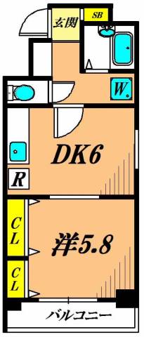 クレセール大井町 501号室 間取り